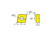 CPGW060204 YD101 Токарная пластина ZCC-CT