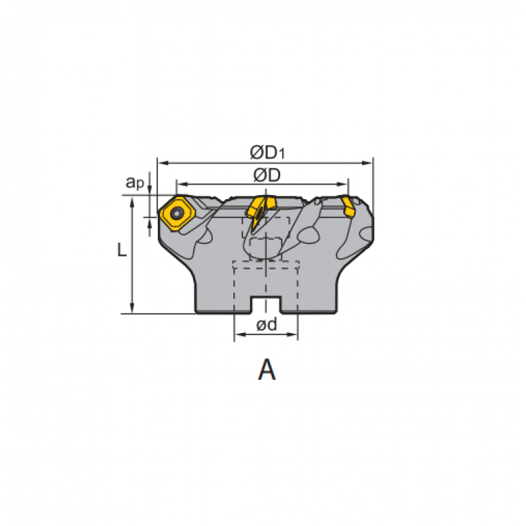 FMA01-080-A27-SE12-06 Корпус фрезы ZCC-CT