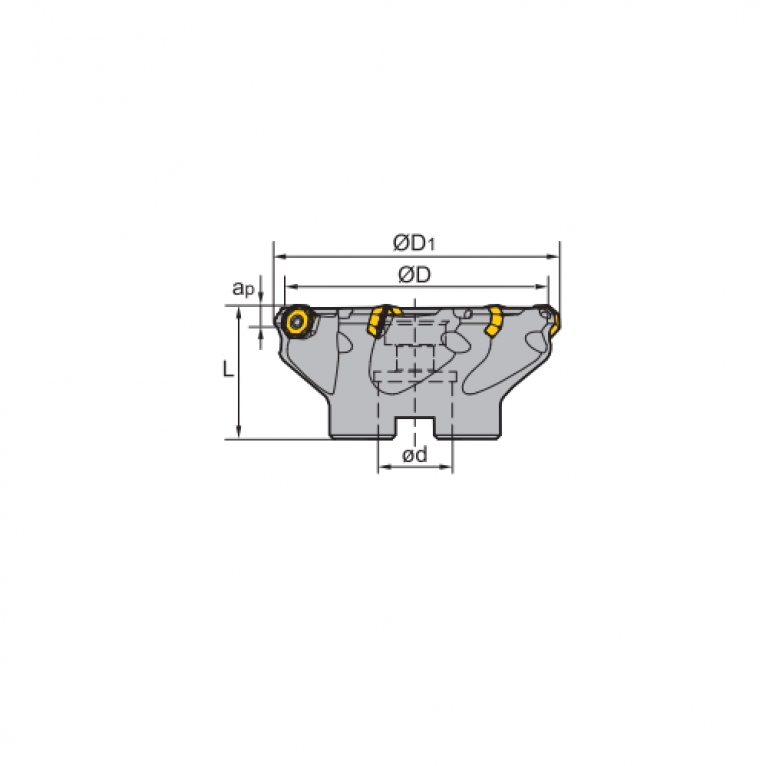 FMA04-080-A27-OD06-06C Корпус фрезы ZCC-CT