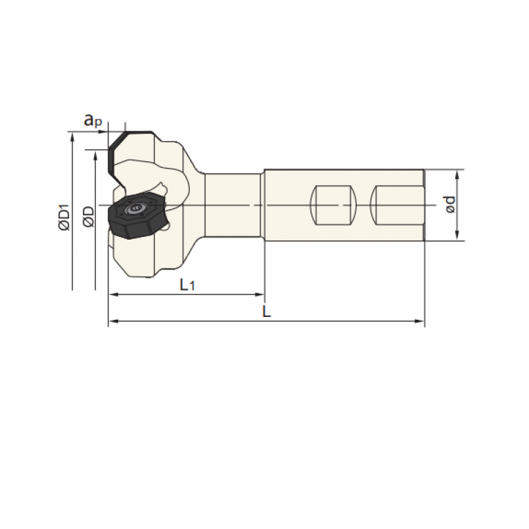 FMA07-032-XP25-ON06-02C Корпус фрезы ZCC-CT