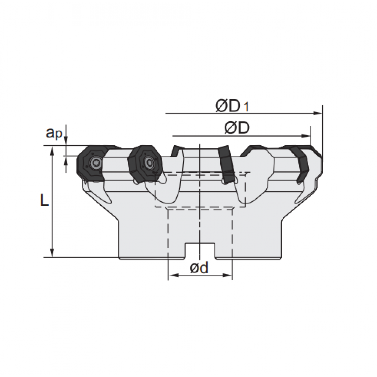 FMA07-125-B40-ON08-08C Корпус фрезы ZCC-CT