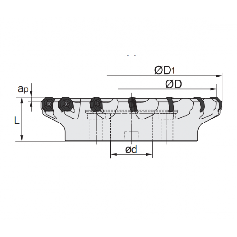 FMA07-200-C60-ON08-12 Корпус фрезы ZCC-CT