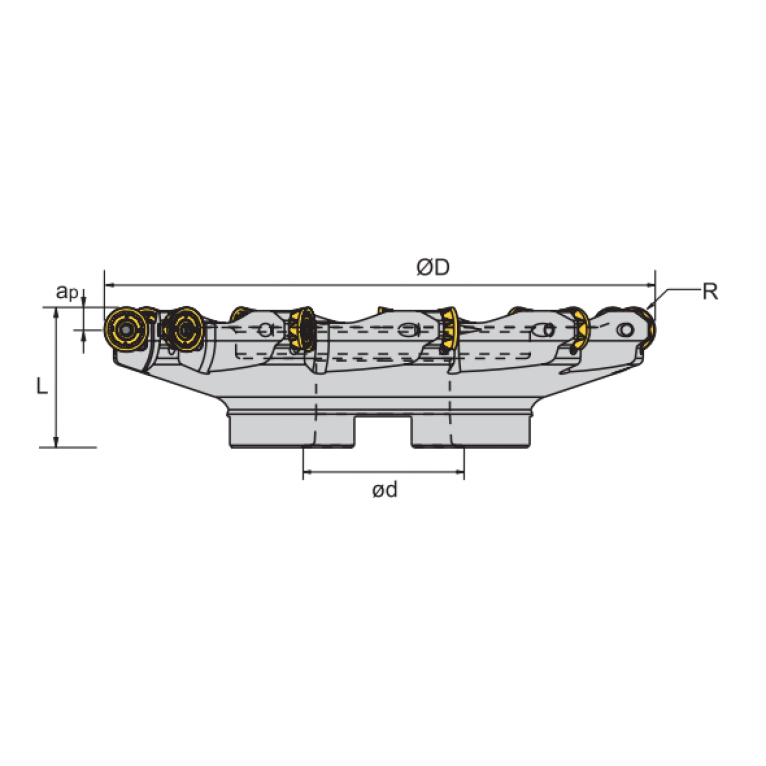 FMR02-200-C60-RC16-12(FB) Корпус фрезы ZCC-CT