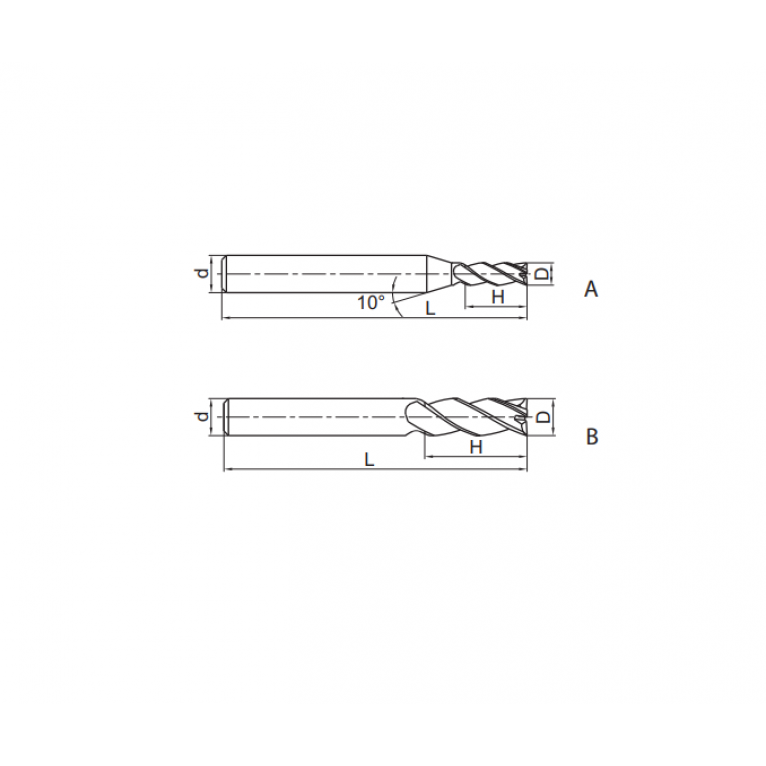 GM-4F-D1.0-G Фреза твердосплавная ZCC-CT