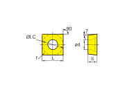 SCMT09T304-HF YBC252 Токарная пластина ZCC-CT