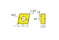 CPMT060204-HF YBG205 Токарная пластина ZCC-CT