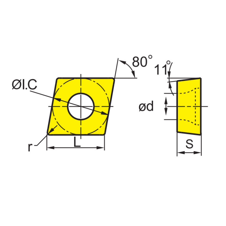 CPMT060204-HF YBG205 Токарная пластина ZCC-CT