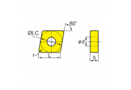 CNMG120404-ADF YB9320 Токарная пластина ZCC-CT