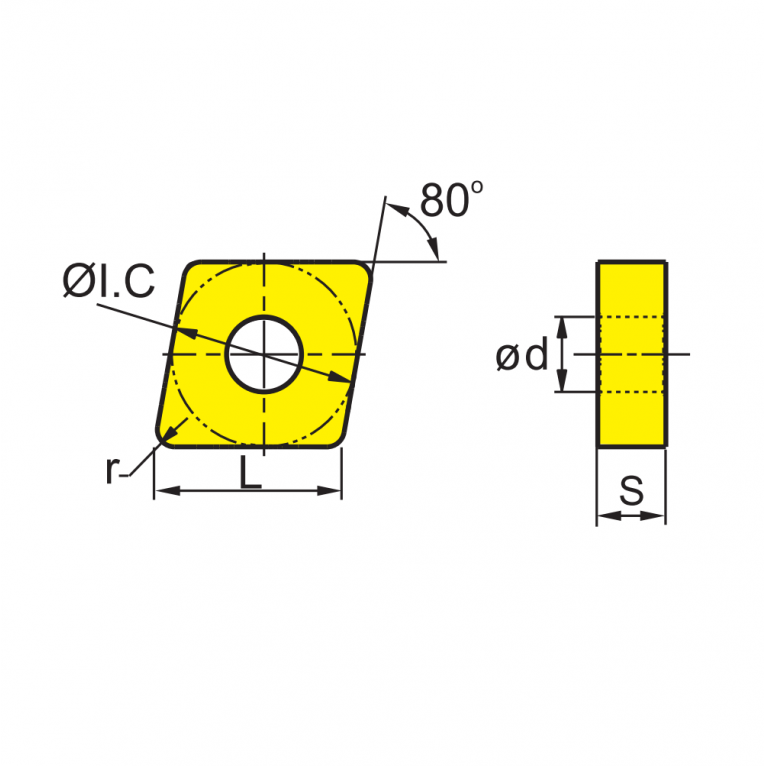 CNMG090308-EF YBG205 Токарная пластина ZCC-CT