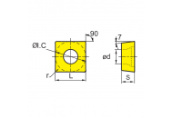 SCMT09T304-AHF YB9320 Токарная пластина ZCC-CT