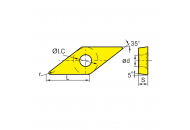 VBMT160408-AHF YB9320 Токарная пластина ZCC-CT