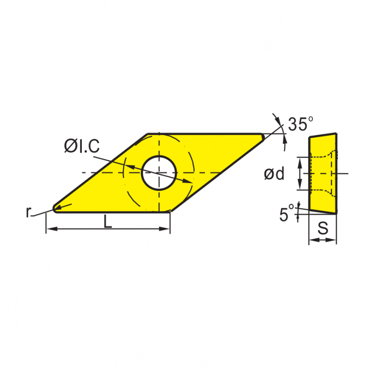 VBMT160408-EF YBG205 Токарная пластина ZCC-CT
