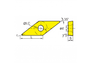 VCGT110304-HF YBG205 Токарная пластина ZCC-CT