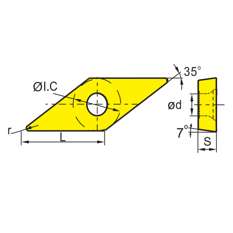 VCGT110304-HF YBG205 Токарная пластина ZCC-CT