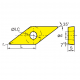 VCGT110304-HF YBG205 Токарная пластина ZCC-CT
