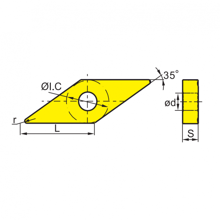 VNMG160404-EM YBG205 Токарная пластина ZCC-CT